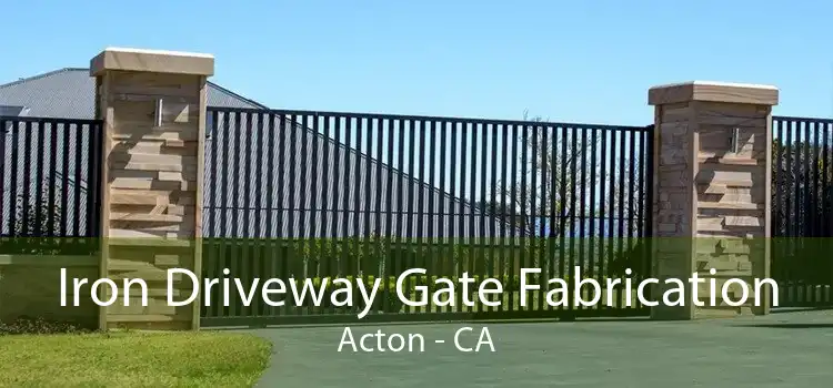 Iron Driveway Gate Fabrication Acton - CA