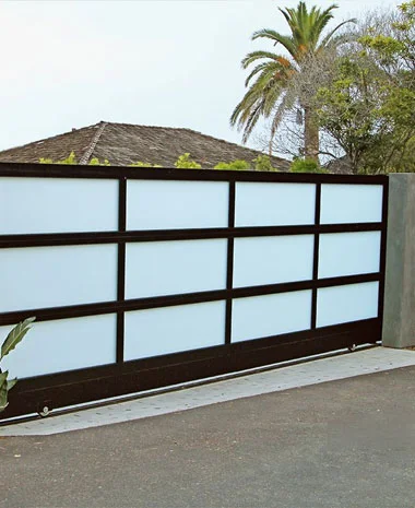 Glass Driveway Gate Fabrication in Fountain Valley